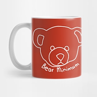 White Line Bear Minimum Puns Mug